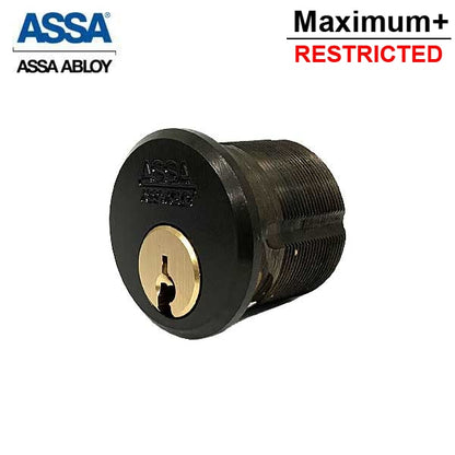 ASSA - MAX+ / Maximum + Security Restricted Mortise Cylinder - 1-1/8" - 624 - Dark Oxidized Bronze - UHS Hardware
