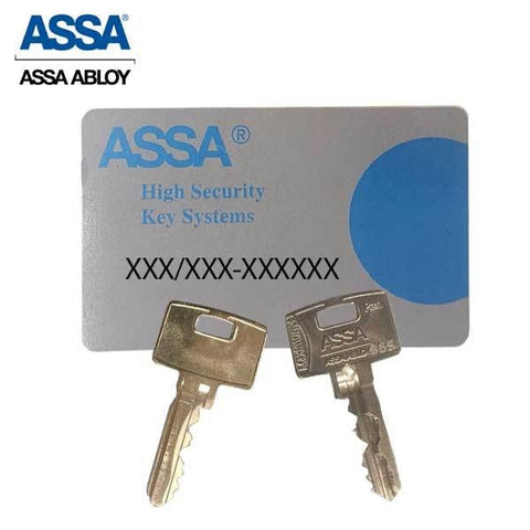 ASSA - MAX+ / Maximum + Security Rim Cylinder - Horizontal Tail Piece - 1-1/8" - 626 - Satin Chrome - UHS Hardware