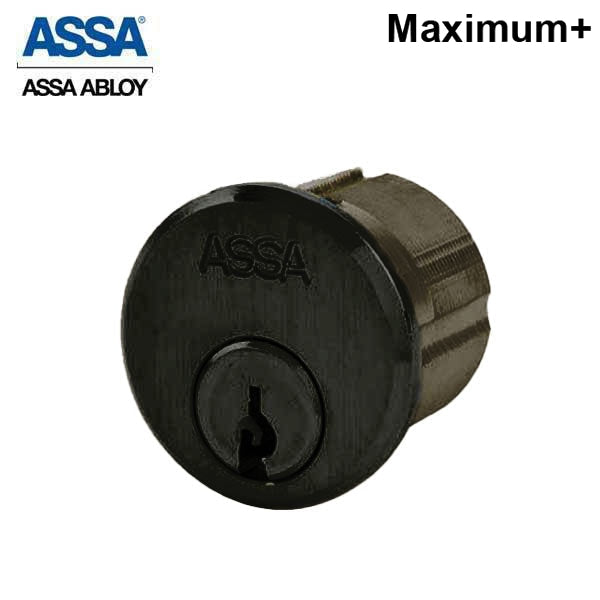 ASSA - MAX+ / Maximum + Security Mortise Cylinder - Adams Rite Cam - 1-1/2" - 624 - Dark Oxidized Bronze - UHS Hardware