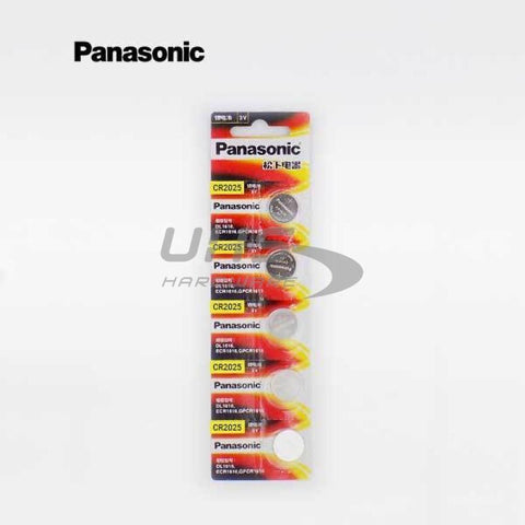 Panasonic CR2025 3V Lithium Battery 5-Pack - UHS Hardware