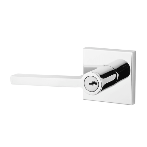 Baldwin Reserve - EN.SQU.CSR - Contemporary Square Lever - Square Rose - 260 - Polished Chrome - Entrance - Grade 2 - RH - UHS Hardware