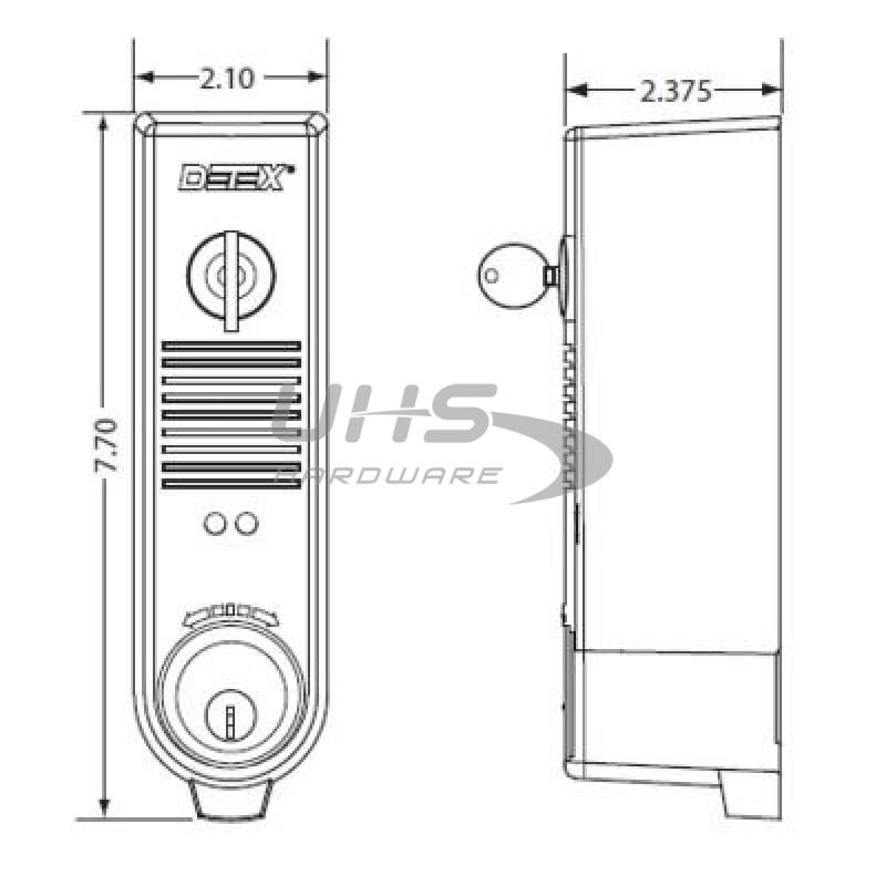 Detex EAX-500 Surface Mounted Exit Alarm (Black) - UHS Hardware