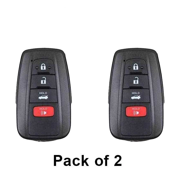 2 x 2019-2021 Toyota Corolla / 4-Button Smart Key / PN: 8990H-02030 / HYQ14FBN (AFTERMARKET) (Pack of 2) - UHS Hardware
