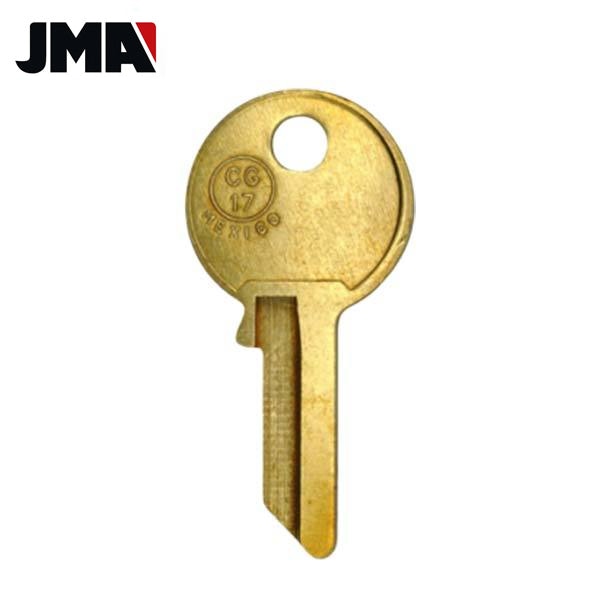 CG17 / KP1 / 1041Y Chicago Cabinet Key - Brass (JMA-CHI-13DE) - UHS Hardware