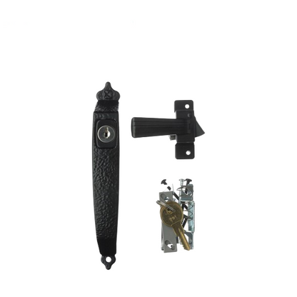 Wright - VVCK333X3BL - Keyed Colonial Push Button Latch - Black - UHS Hardware