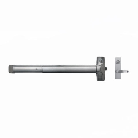 Detex - F1014D - Rim Exit Device - 48" Door Width - Less Cylinder - 630 Satin Stainless Steel - Fire Rated - SFIC - LHR - Alarmed - UHS Hardware