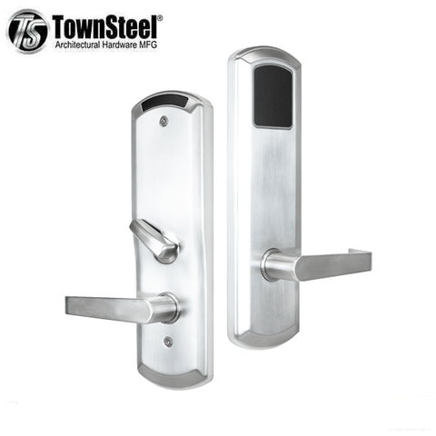 TownSteel - E-Kontos 1B 2000 Series Mortise Lock - Automatic Deadbolt - 2-3/4″ Backset - Sentinel Lever Set - Right Handed - Satin Chrome - Keyed Different - Grade 1 - UHS Hardware