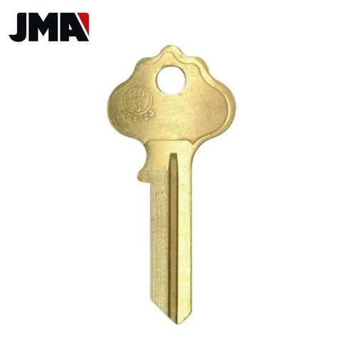 IN3 / IN36 Ilco 5-Wafer Cabinet Key - Brass (JMA-ILC-4DE) - UHS Hardware
