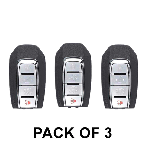 3 x 2020-2022 Infiniti Q50 Q60 / 4-Button Smart Key / PN: 285E3-6HE1A / KR5TXN7 (RSK-INF-2004) (Pack of 3) - UHS Hardware