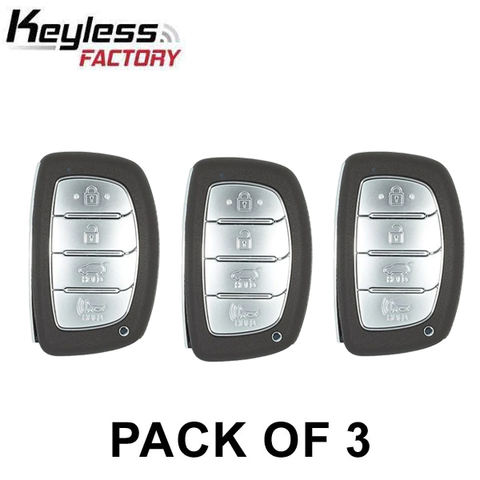 3 x 2020-2021 Hyundai Ioniq / 4-Button Smart Key / PN: 95440-G2500 / TQ8-FOB-4F11 (AE PE) (AFTERMARKET) (Pack of 3) - UHS Hardware