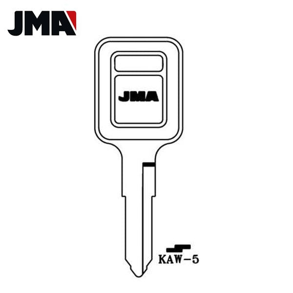 KAW-5 KW12 -  Kawasaki Motorcycle Double Sided 6 Cut Key Blank (JMA-KW12) - UHS Hardware