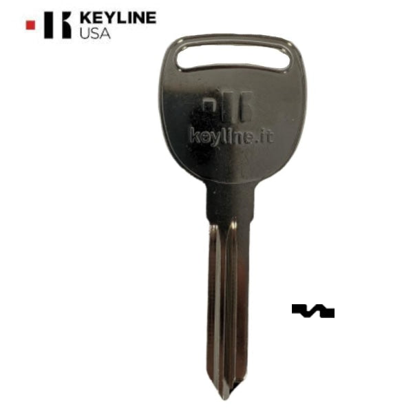 GM B106 / P1115 Chevrolet / Saturn Metal Key / Brass / Nickle Plated (KLN-B106) - UHS Hardware