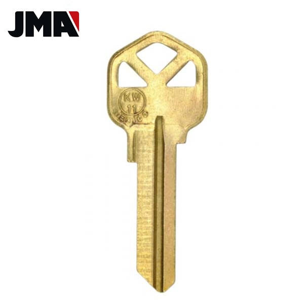 KW11 / Kwikset Key Blank / 6 Pin / Brass (JMA-KW11-BR) - UHS Hardware