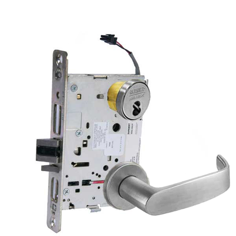 Sargent - 8271 - Electrified Mortise Lock - LN Rose / Optional Levers - Fail Secure - 1-3/4" Frame - 24VDC - SFIC - Satin Chrome - Grade 1 - UHS Hardware