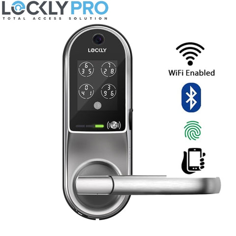 Lockly - PGD698 - Vision Doorbell Video Camera Smart Lock - Latch Edition - Fingerprint Reader - Bluetooth - WiFi - Optional Finish (PREORDER) - UHS Hardware