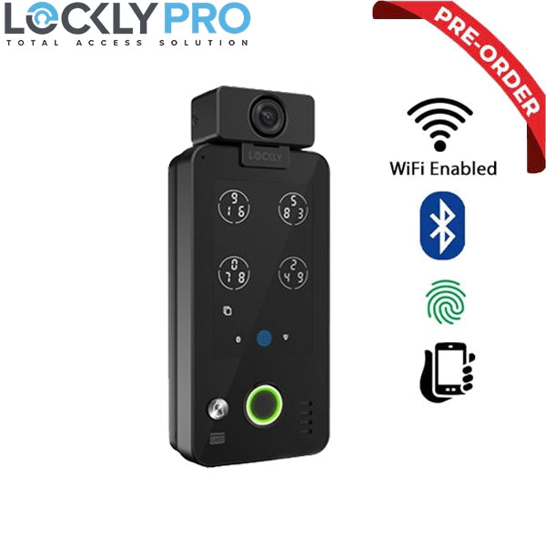 Lockly - PGI303W - Vision Doorbell Video Camera Smart Lock - Ingress (303) - Fingerprint Reader - Bluetooth - WiFi - Matte Black (PREORDER) - UHS Hardware