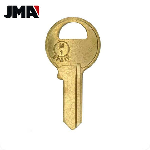 M1 / 1092 / Brass Metal Key Blank for Master Padlocks (JMA-MAS-10E) - UHS Hardware