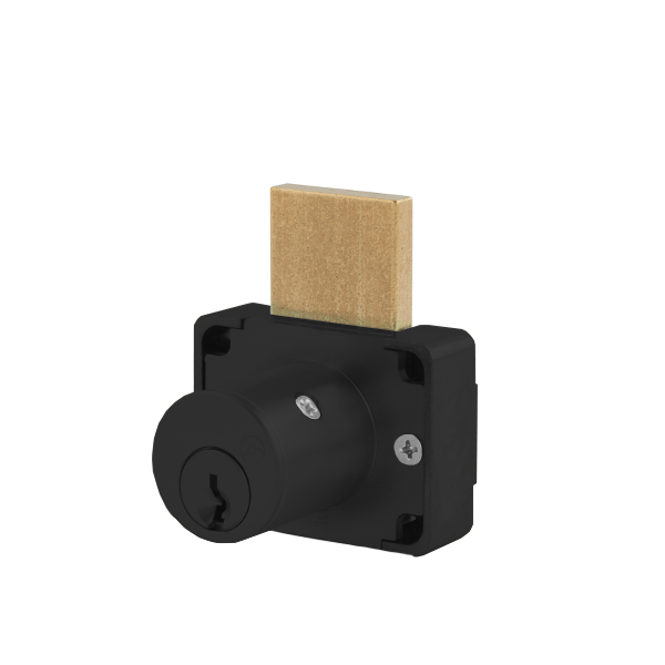 Olympus - 200DW - Drawer Deadbolt Lock - N Series National - D4291 4-pin - Key Retaining - Optional Cylinder Length - Standard Length Bolt - Matte Black - Optional Keying - Grade 1 - UHS Hardware