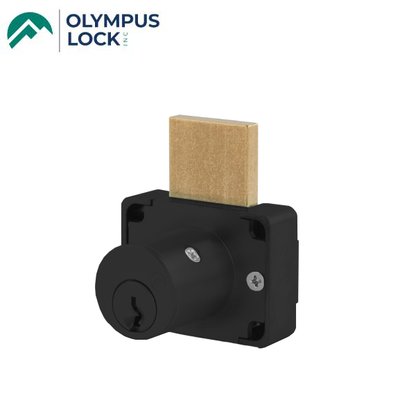 Olympus - 200DW - Drawer Deadbolt Lock - N Series National - D4291 4-pin - Key Retaining - Optional Cylinder Length - Standard Length Bolt - Matte Black - Optional Keying - Grade 1 - UHS Hardware