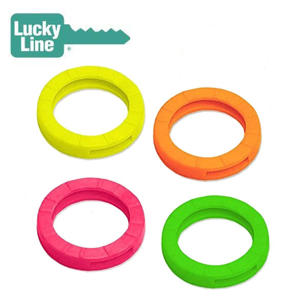 LuckyLine - 16706 - Key Identifiers - Medium - Assorted Neon (4 Pack) - UHS Hardware