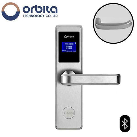 Orbita - E4031ASBT - Mortise Hotel Lock - Bluetooth & RFID - LCD Screen - Optional Lever Style - 6 VDC - Optional Finish - Grade 2 - UHS Hardware