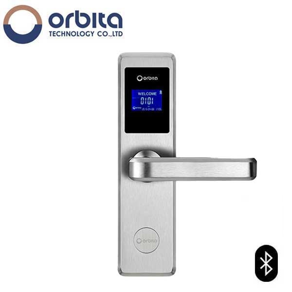 Orbita - E4031ASBT - Mortise Hotel Lock - Bluetooth & RFID - LCD Screen - 6 VDC - Silver - Grade 2 - UHS Hardware