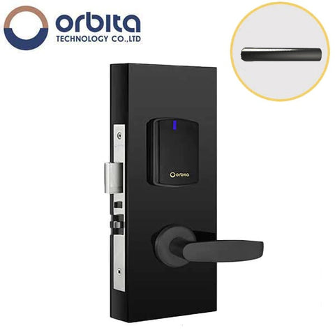 Orbita - S3072 - Mortise Hotel Lock - SPLIT Design - RFID - Hidden Cylinder - Optional Lever Style - 6 VDC - Optional Finish - Grade 2 - UHS Hardware