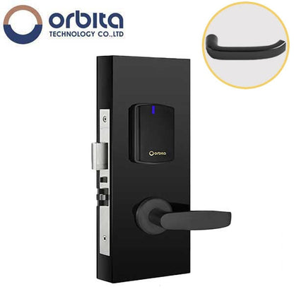 Orbita - S3072 - Mortise Hotel Lock - SPLIT Design - RFID - Hidden Cylinder - Optional Lever Style - 6 VDC - Optional Finish - Grade 2 - UHS Hardware