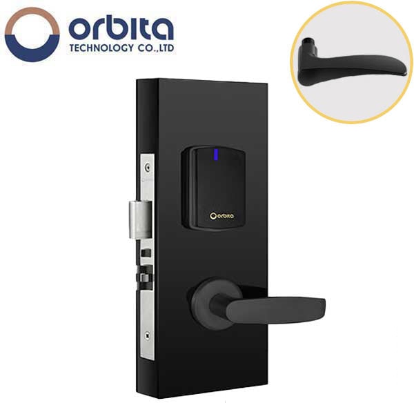 Orbita - S3072 - Mortise Hotel Lock - SPLIT Design - RFID - Hidden Cylinder - Optional Lever Style - 6 VDC - Optional Finish - Grade 2 - UHS Hardware