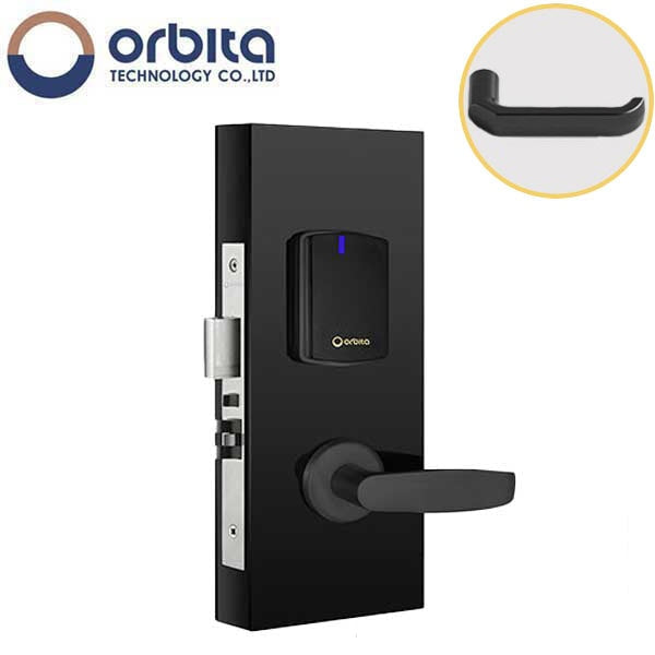 Orbita - S3072 - Mortise Hotel Lock - SPLIT Design - RFID - Hidden Cylinder - Optional Lever Style - 6 VDC - Optional Finish - Grade 2 - UHS Hardware