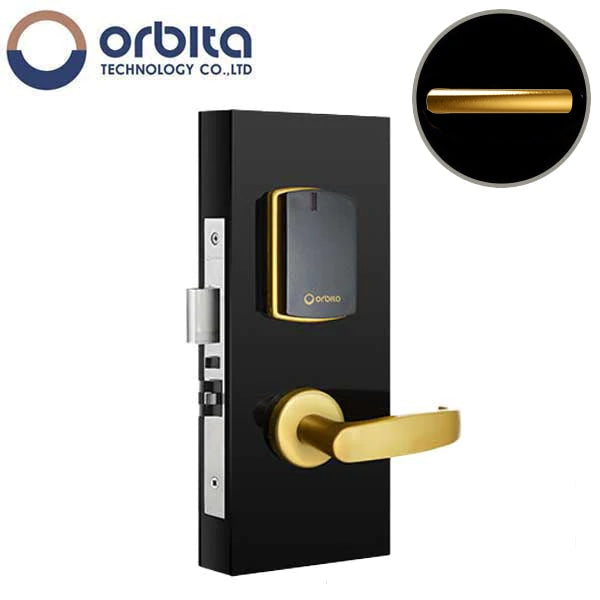 Orbita - S3072 - Mortise Hotel Lock - SPLIT Design - RFID - Hidden Cylinder - Optional Lever Style - 6 VDC - Optional Finish - Grade 2 - UHS Hardware