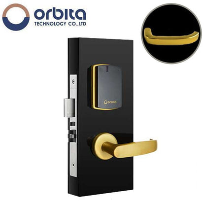 Orbita - S3072 - Mortise Hotel Lock - SPLIT Design - RFID - Hidden Cylinder - Optional Lever Style - 6 VDC - Optional Finish - Grade 2 - UHS Hardware