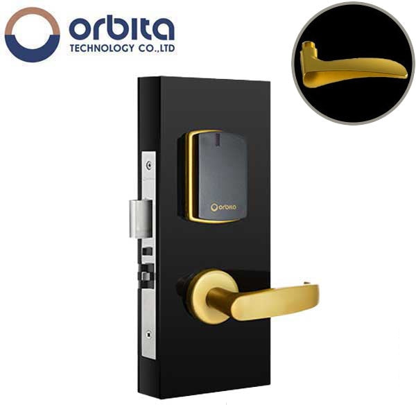 Orbita - S3072 - Mortise Hotel Lock - SPLIT Design - RFID - Hidden Cylinder - Optional Lever Style - 6 VDC - Optional Finish - Grade 2 - UHS Hardware