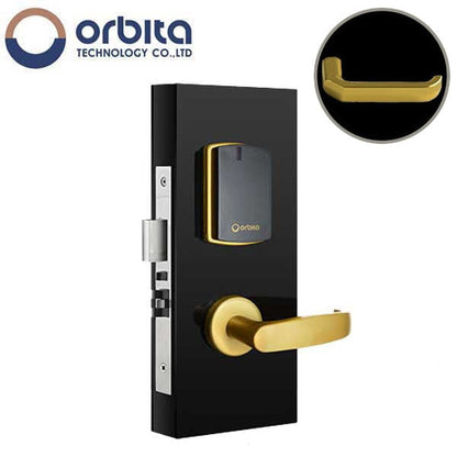 Orbita - S3072 - Mortise Hotel Lock - SPLIT Design - RFID - Hidden Cylinder - Optional Lever Style - 6 VDC - Optional Finish - Grade 2 - UHS Hardware