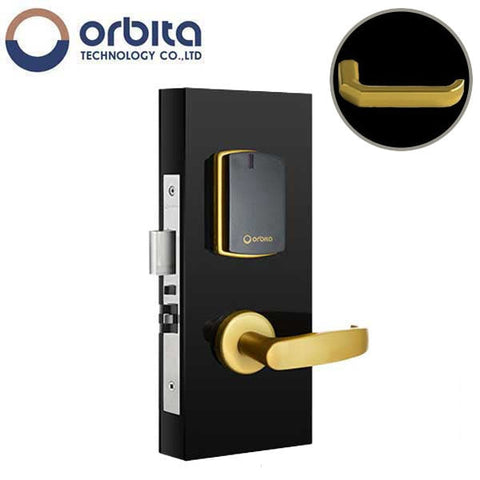 Orbita - S3072 - Mortise Hotel Lock - SPLIT Design - RFID - Hidden Cylinder - Optional Lever Style - 6 VDC - Optional Finish - Grade 2 - UHS Hardware