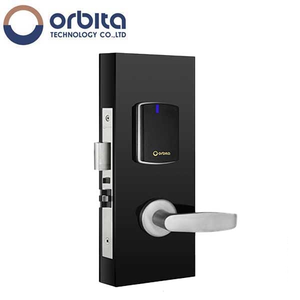 Orbita - S3072 - Mortise Hotel Lock - RFID - Hidden Cylinder - 6 VDC - Silver - Grade 2 - UHS Hardware