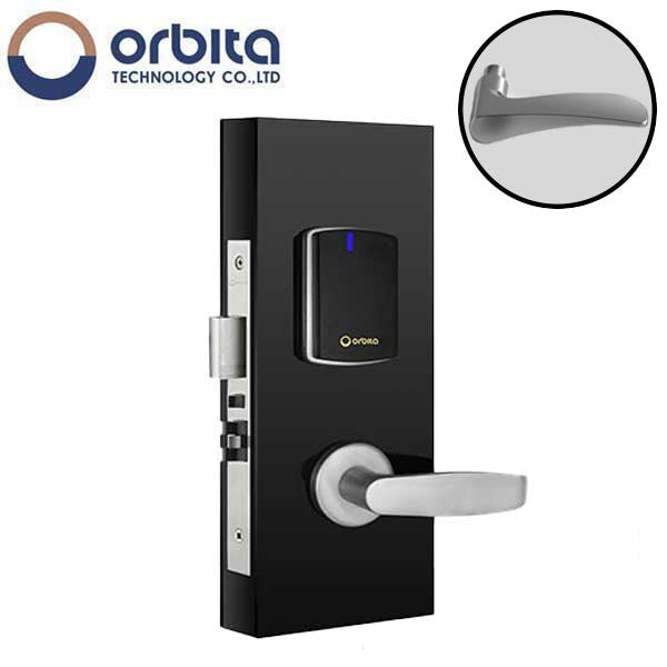 Orbita - S3072 - Mortise Hotel Lock - SPLIT Design - RFID - Hidden Cylinder - Optional Lever Style - 6 VDC - Optional Finish - Grade 2 - UHS Hardware