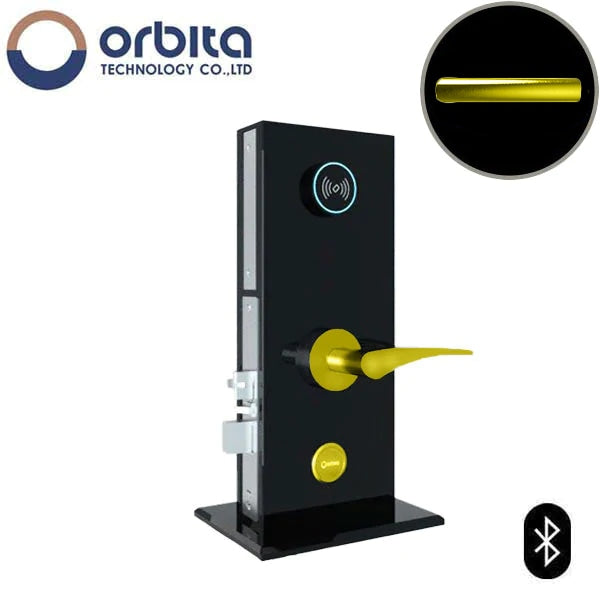 Orbita - S3074SBT - Mortise Hotel Lock -  SPLIT Design - Bluetooth & RFID - Optional Lever Style - 6 VDC - Optional Finish - Grade 2 - UHS Hardware