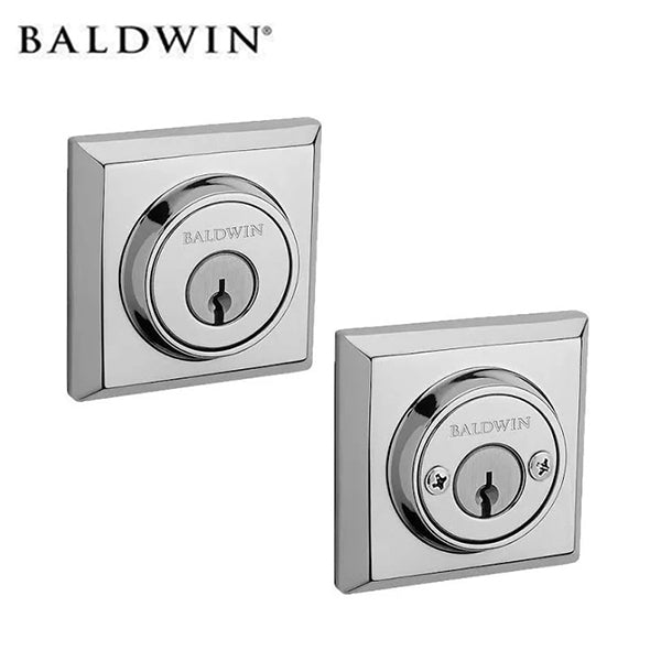 Baldwin Estate - Traditional Square Reserve Deadbolt - Optional Function - 260 - Polished Chrome - Grade 1 - UHS Hardware
