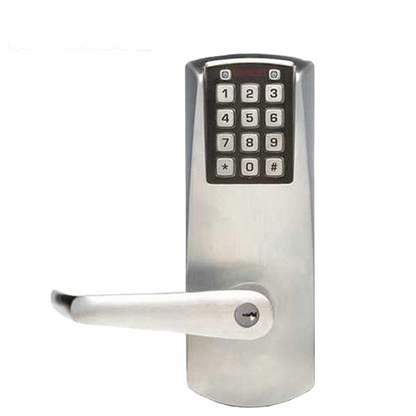 PowerPlex - P2032XS - Electronic Self-Powered Pushbutton Lever Lock - Schlage 'C' - 2⅜" Backset - Satin Chrome - Grade 1 - UHS Hardware