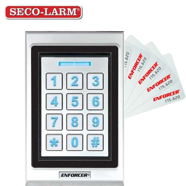 Seco-Larm - Access Control Digital Keypad - 1000 Users - Weatherproof - Metal Housing - w/ PROX Card Reader - UHS Hardware