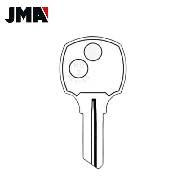 RO7 / RO4 National 5-Wafer Cabinet Key - Brass (JMA-NTC-7DE) - UHS Hardware