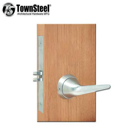 TownSteel - MRX-S - Ligature Resistant Mortise Lever Lock - Passage - Fire Rated - Stainless Steel - Grade 1 - UHS Hardware