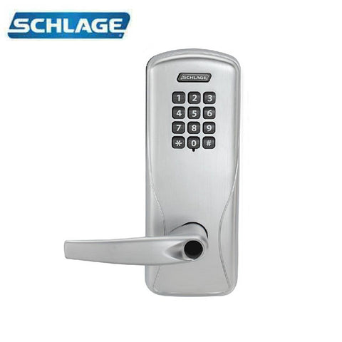 Schlage - CO-100 - Standalone Keypad Cylindrical Lock - Storeroom - Rhodes Lever - Less Conventional Cylinder - Left Hand Reverse - Satin Chrome - Grade 1