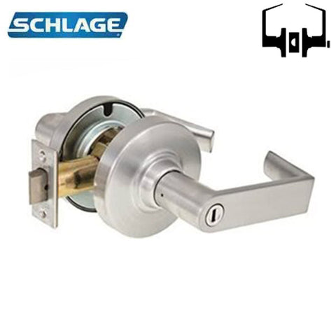 Schlage - ND40S - Commercial Lever Set - Rhodes Lever - Privacy - Satin Chrome - Fire Rated - Grade 1 - UHS Hardware