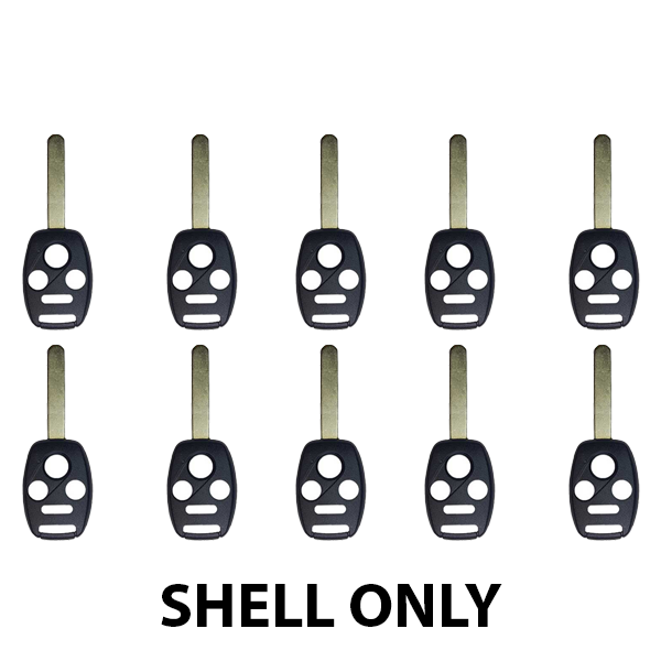 2005-2013 Honda / 4-Button Remote Head Key SHELL / HO01 / OUCG8D-380H-A, MLBHLIK-1T, KR55WK49308, N5F-S0084A (AFTERMARKET) (BUNDLE OF 10) - UHS Hardware