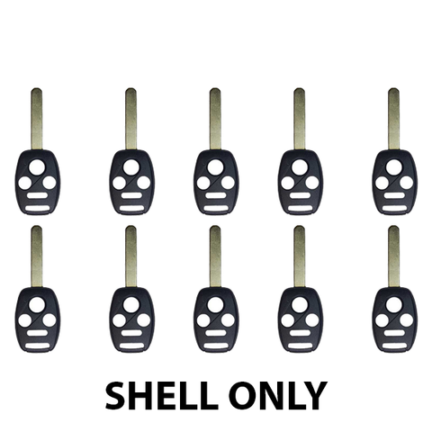 2005-2013 Honda / 4-Button Remote Head Key SHELL / HO01 / OUCG8D-380H-A, MLBHLIK-1T, KR55WK49308, N5F-S0084A (AFTERMARKET) (BUNDLE OF 10) - UHS Hardware