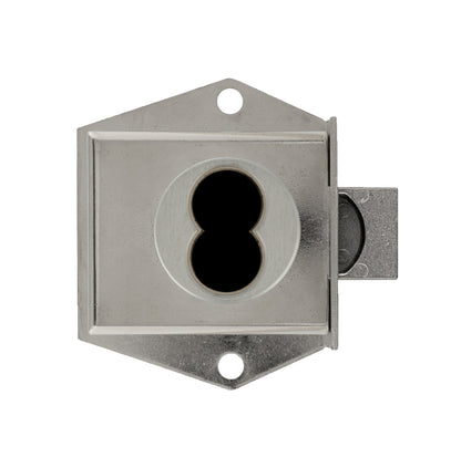 Olympus - 725M - IC Core Mortise Deadbolt Cabinet  Door Lock - BEST SFIC - 1-3/8" to Cylinder Length - Standard Length Bolt - Satin Chrome - Optional Handing - Grade 1 - UHS Hardware