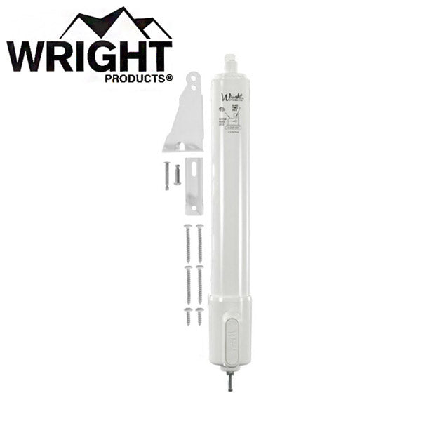 thumbnail image 2 of Heavy Duty Pneumatic Storm Door Closer - Tap-N-Go White Door Closer With EZ-Hold Feature 2 of 11