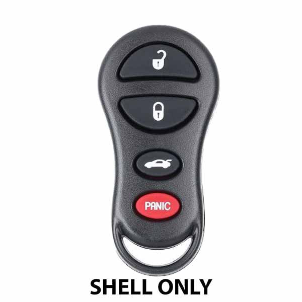 1999-2005 Chrysler Dodge Jeep Keyless Entry Remote SHELL for GQ43VT17T - Black (ORS-CHY-1471-4) - UHS Hardware